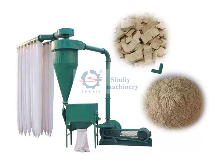 Wood flour grinder machine