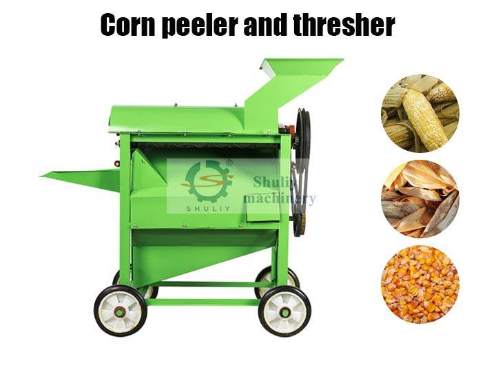Combined corn harvester machine